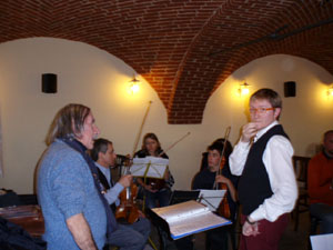 M°Arturo Sacchetti e M° Lorenzo Battagion alla prva d'orchestra  dicembre 2009